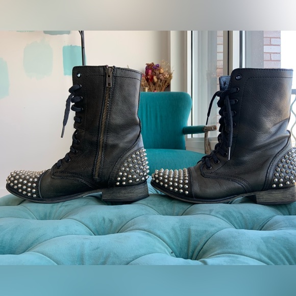 Steve Madden Tarnney Combat Boot Size 8 - Picture 2 of 6
